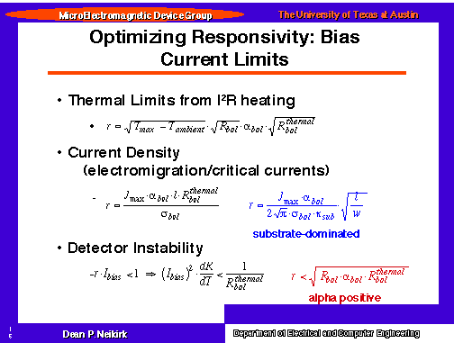 Optimizing Responsivity: Bias Current Limits